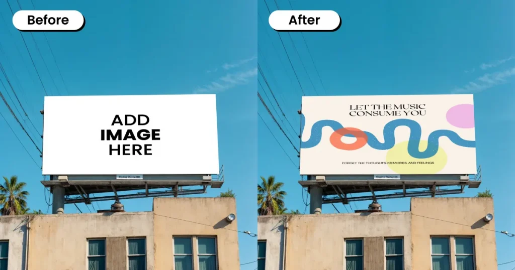 Rooftop Billboard Mockup