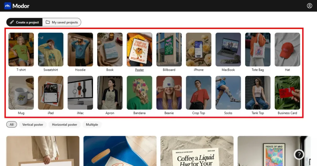 Poster mockups on Modor