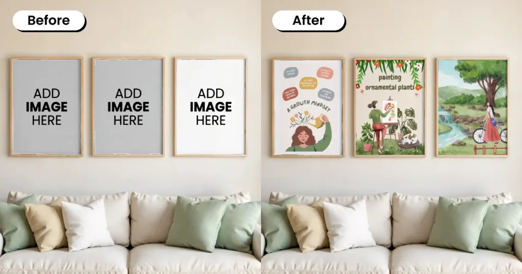 Multiple poster mockups