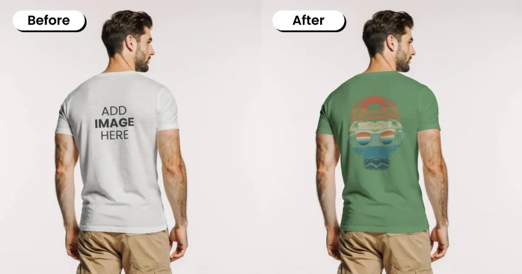 Slim fit t-shirt mockup