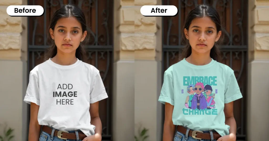 Children t-shirt mockup