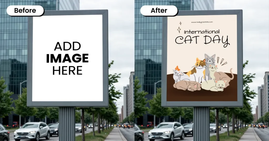 Urban Street free Billboard Mockup