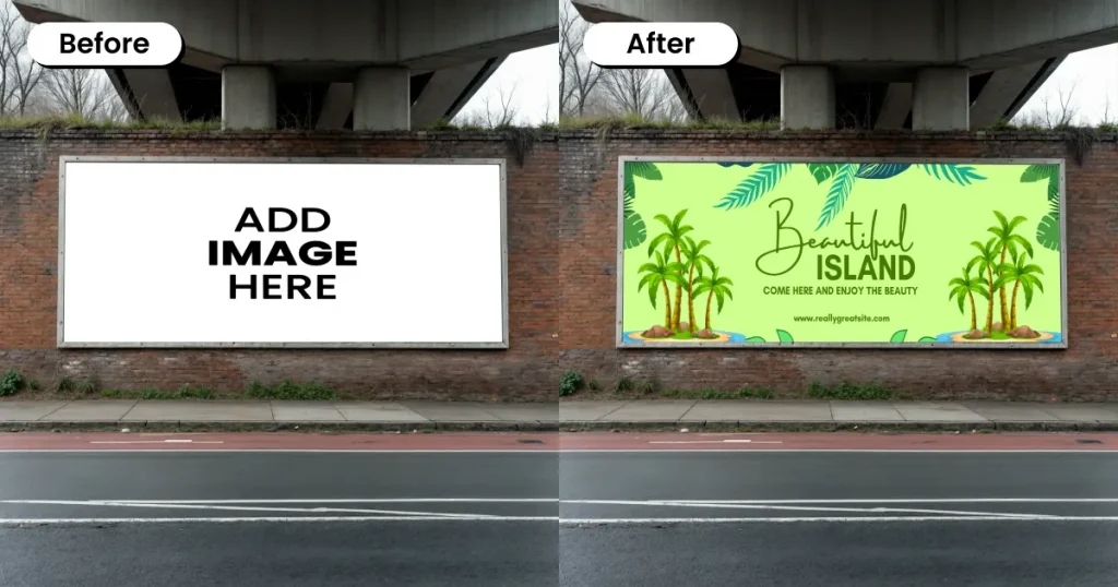 Billboard Mockup under a bridge