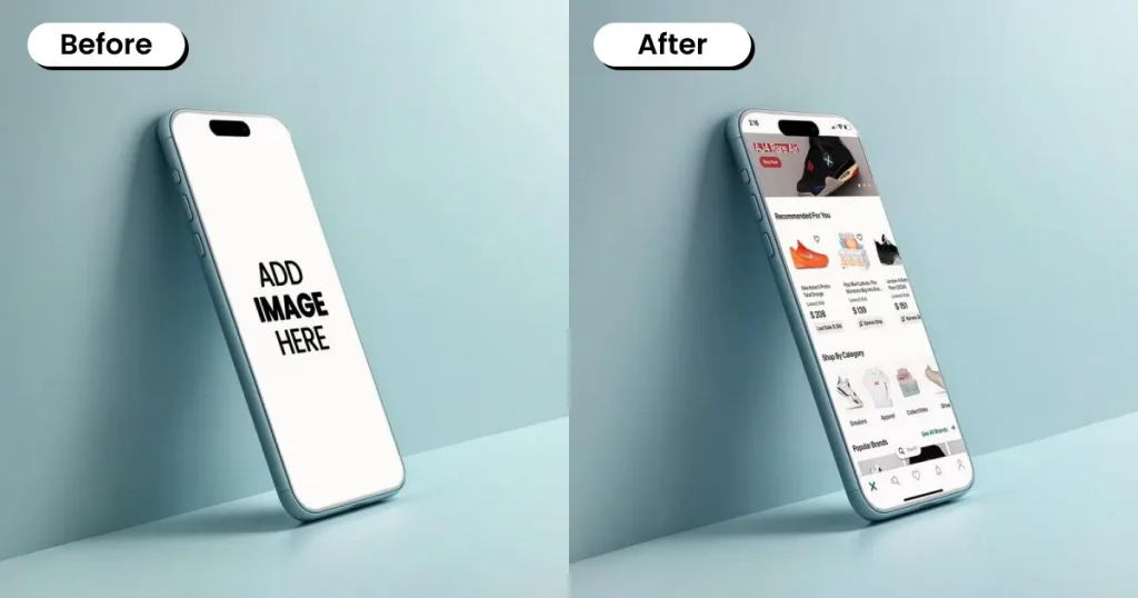 Clay iPhone mockup template