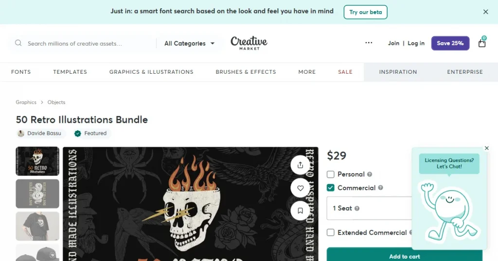 creative market t-shirt illustrations