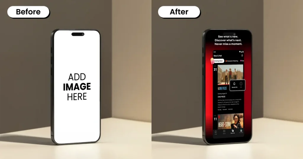 Dynamic shadow mockup template