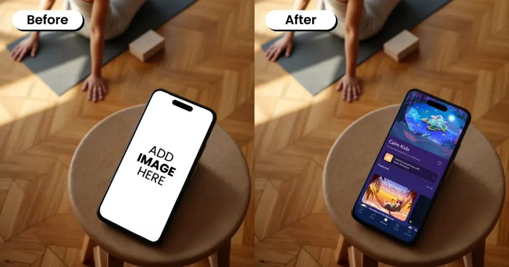 Fitness scene iPhone mockup