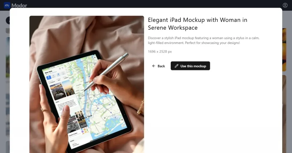 Hand help iPad mockup