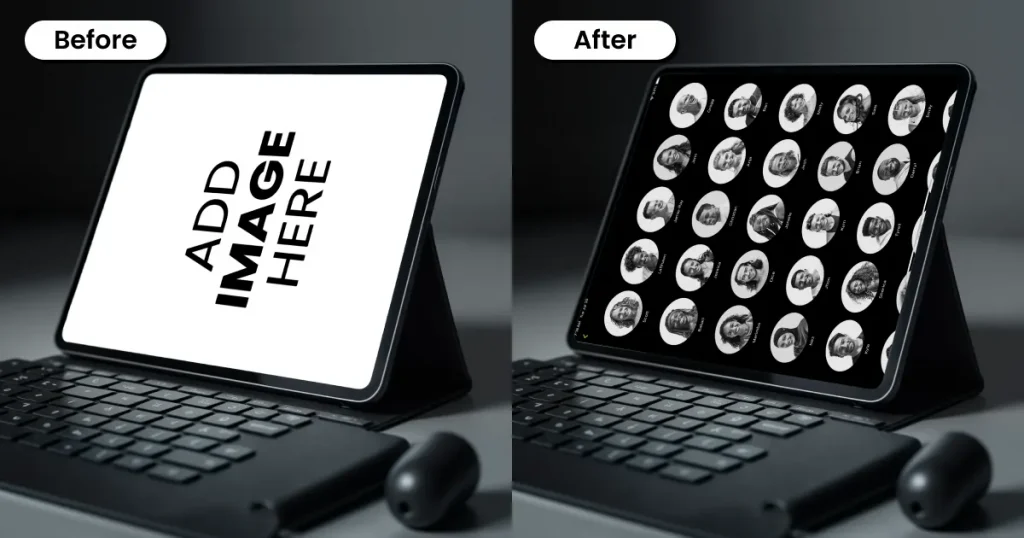 Horizontal iPad mockup