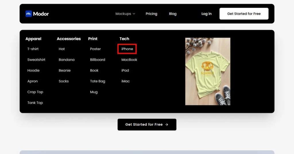 Modor mockup category