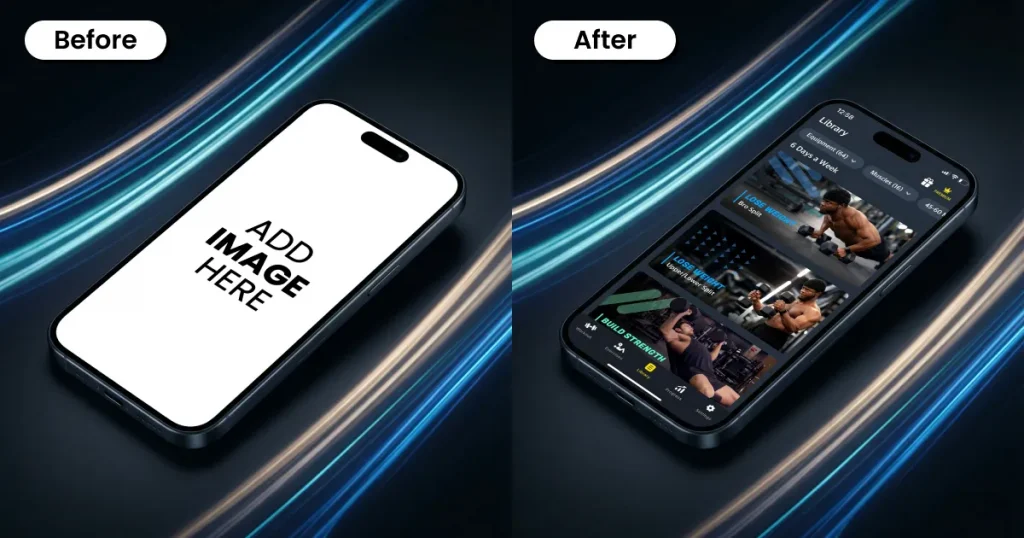 Isometric mockup template