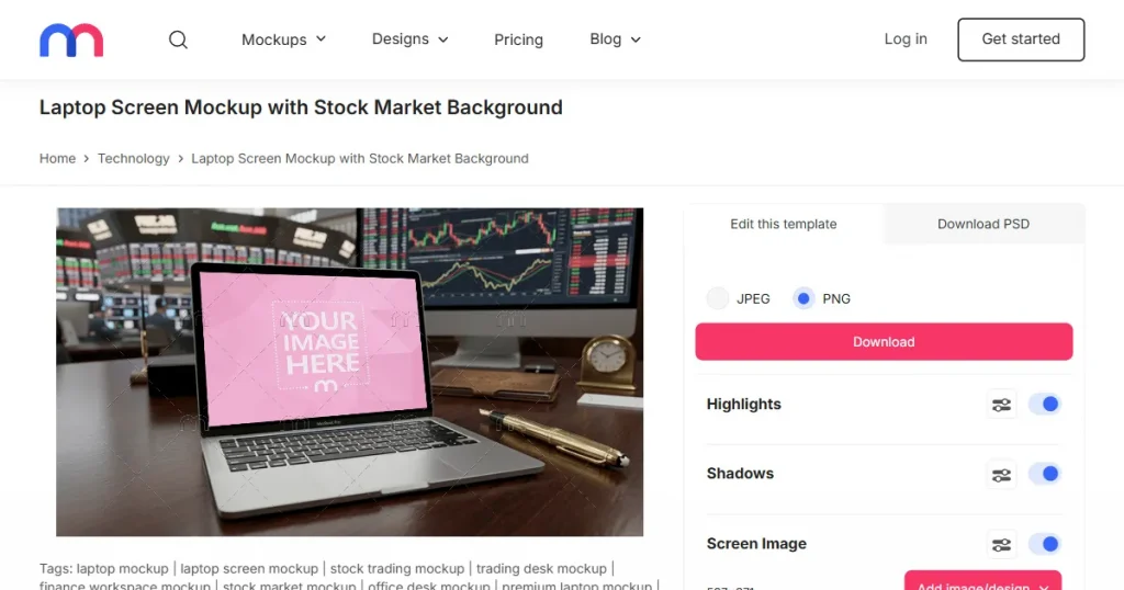 Mediamodifier laptop mockup