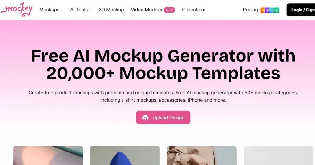 Moceky AI mockup generator