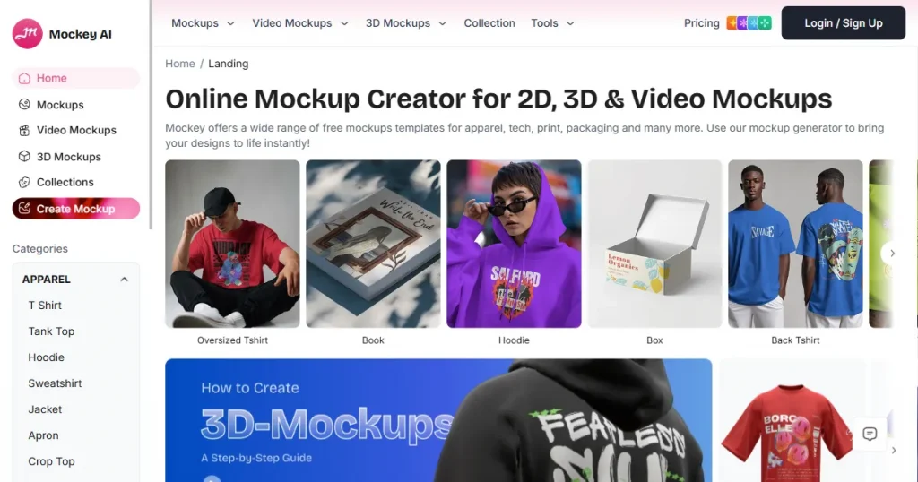 Mockey ai online mockup creator