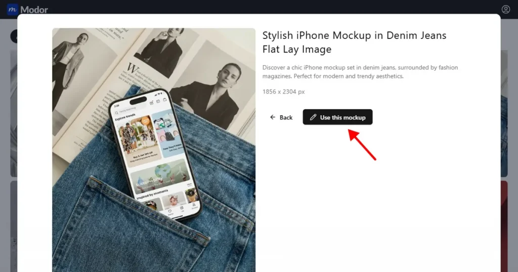 Modor iphone mockup template