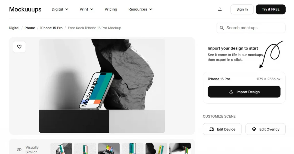 Mockuuups mockup template