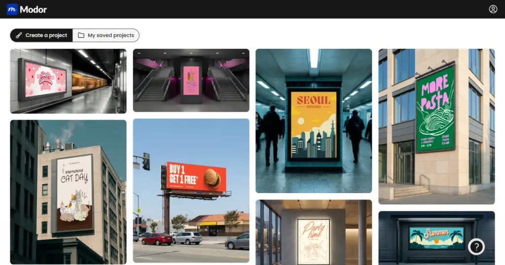 Modor billboard mockup collection