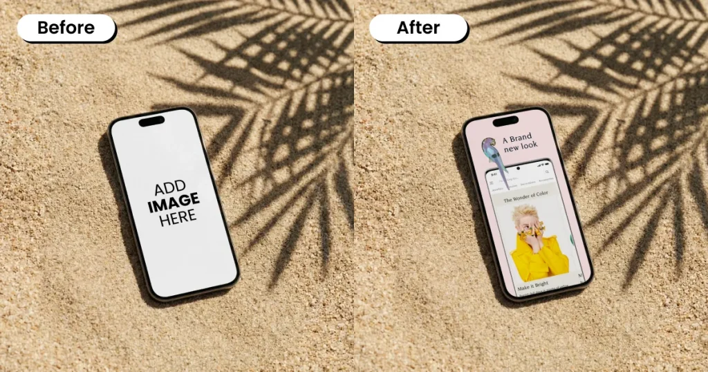 Outdoor iPhone mockup template