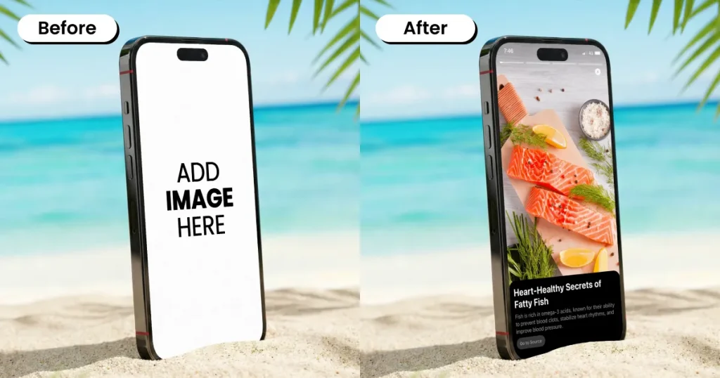 Outdoor scene iPhone mockup