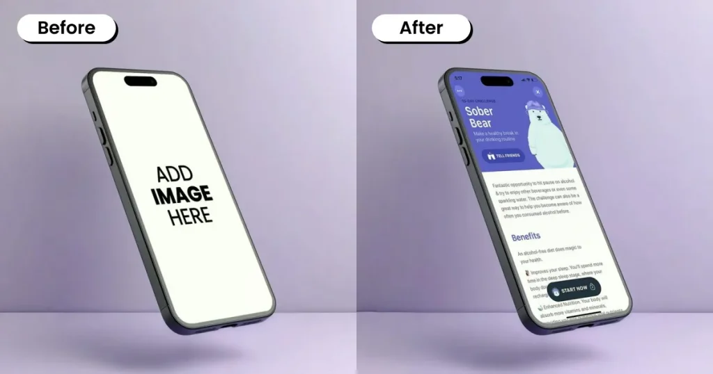 Pastel theme iPhone mockup template