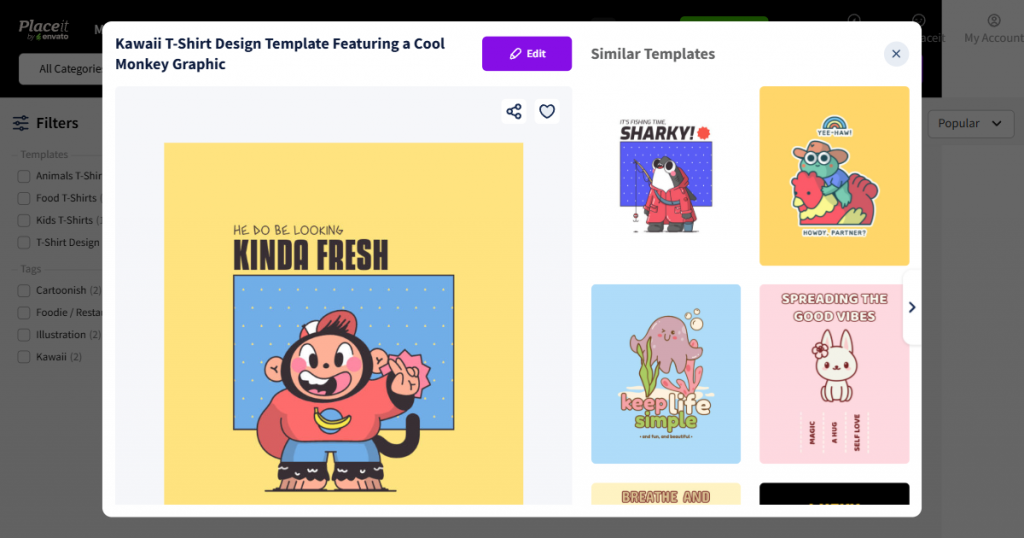 Placeit t-shirt mockup design