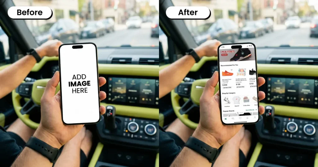 Travel scene iPhone mockup