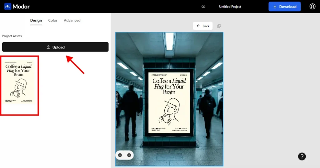 Upload design on Modor