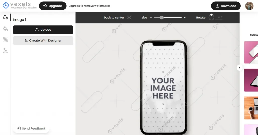 Vexels mockup generator
