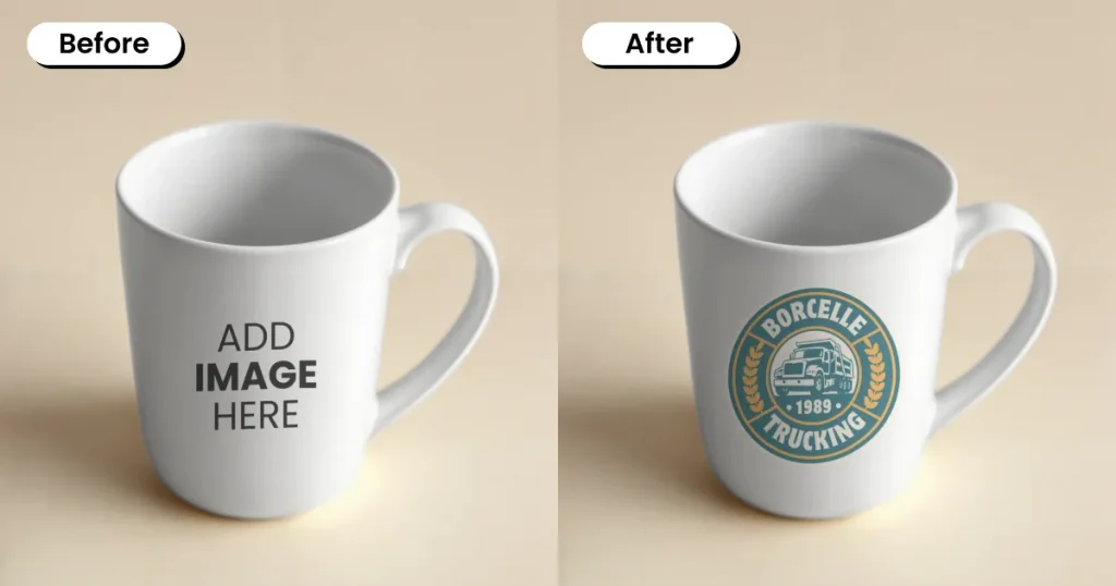 Angled mug mockups ideas