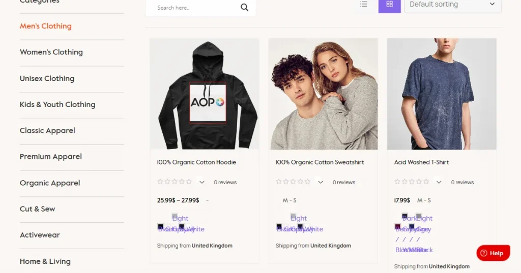 AOP+ product catalog