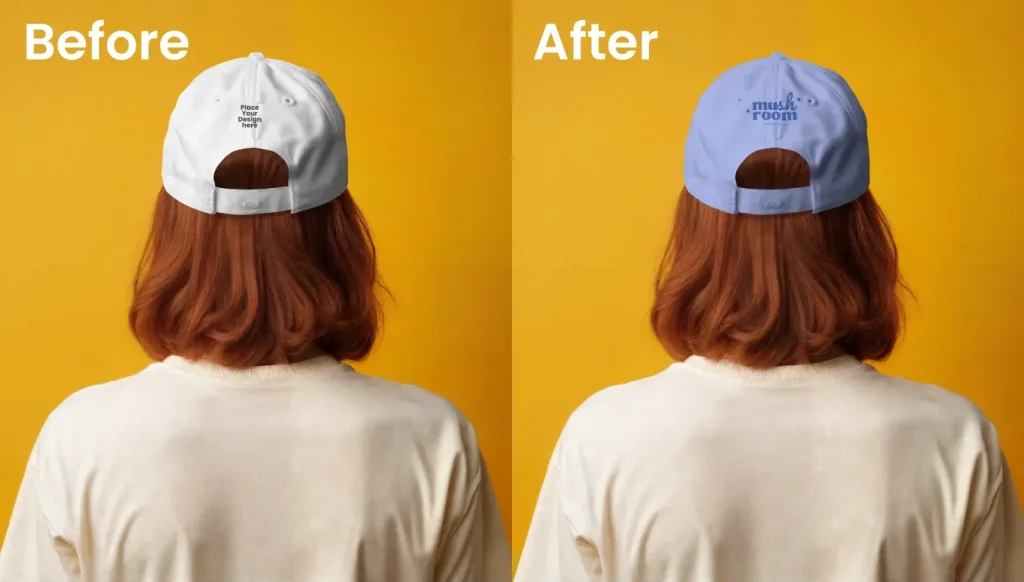 Back-view cap mockup