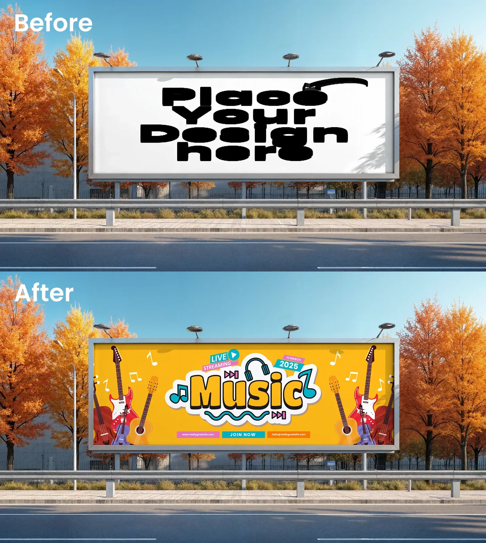 Autumn Billboard Mockup