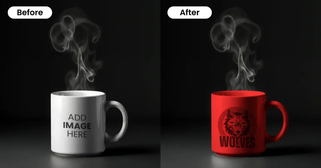 Dark background mug mockup ideas