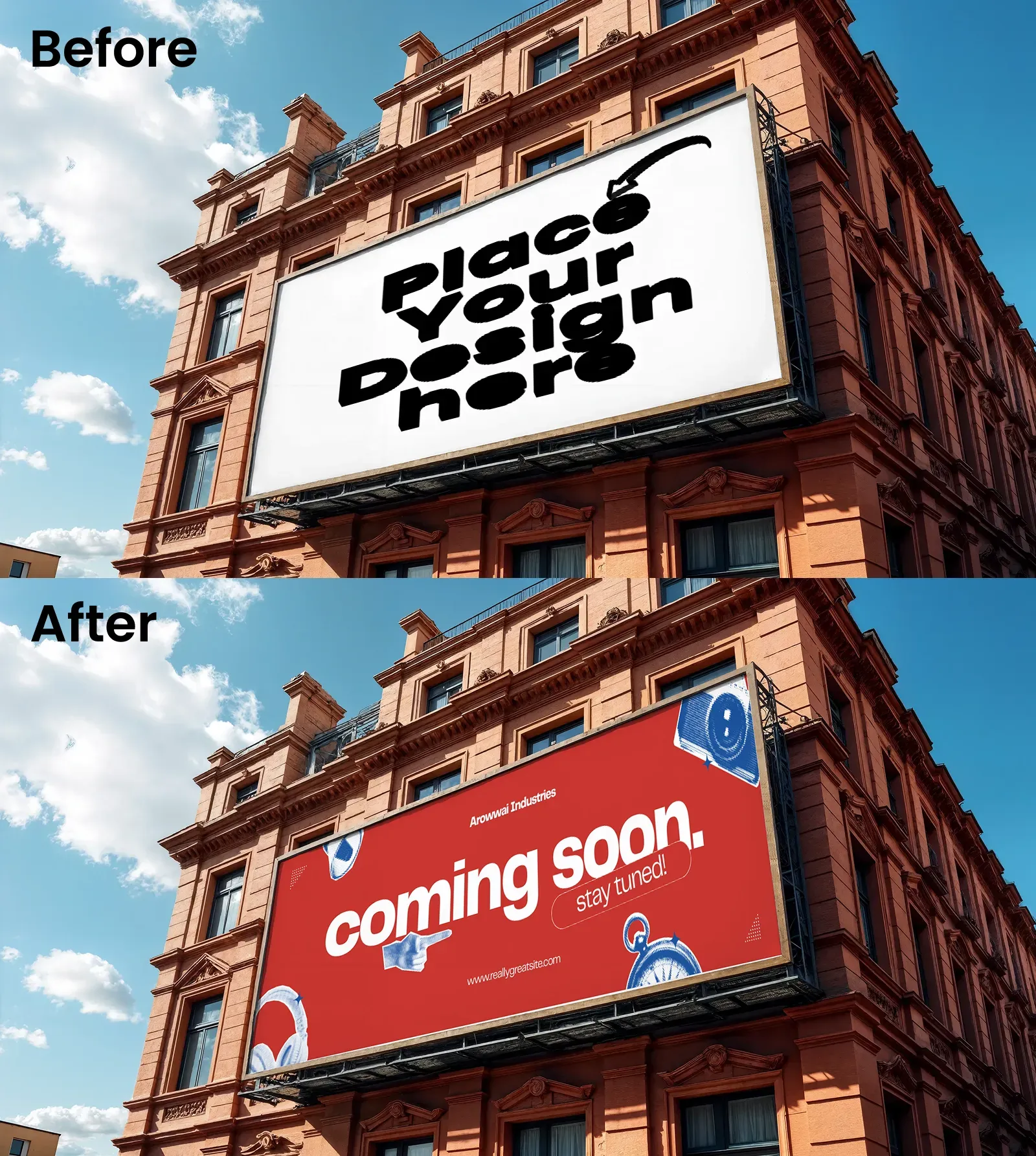 Building Wrap Billboard Mockup