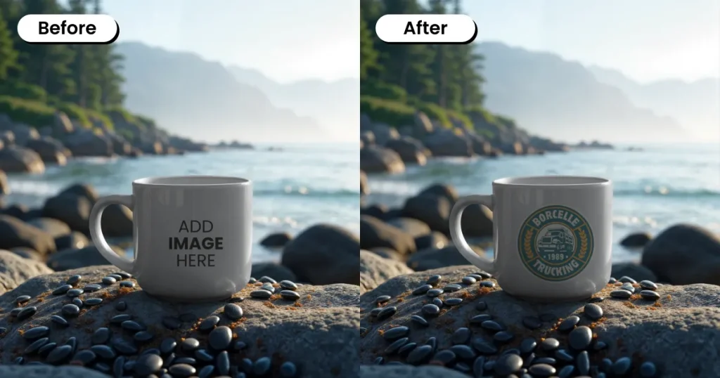 Outdoor camping mug mockup ideas