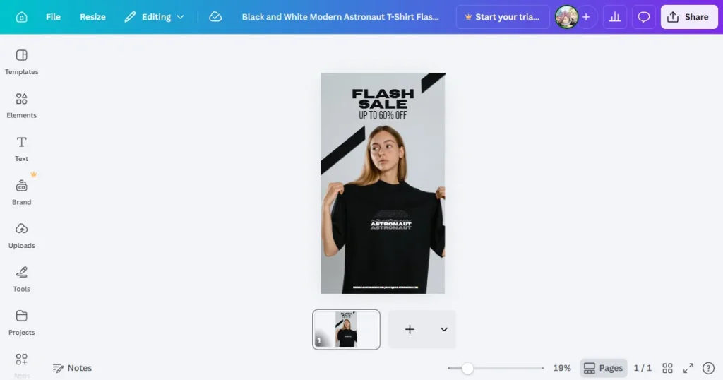 canva ai t-shirt mockup tool