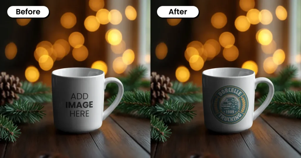 Mug with Chestnuts and Decorations