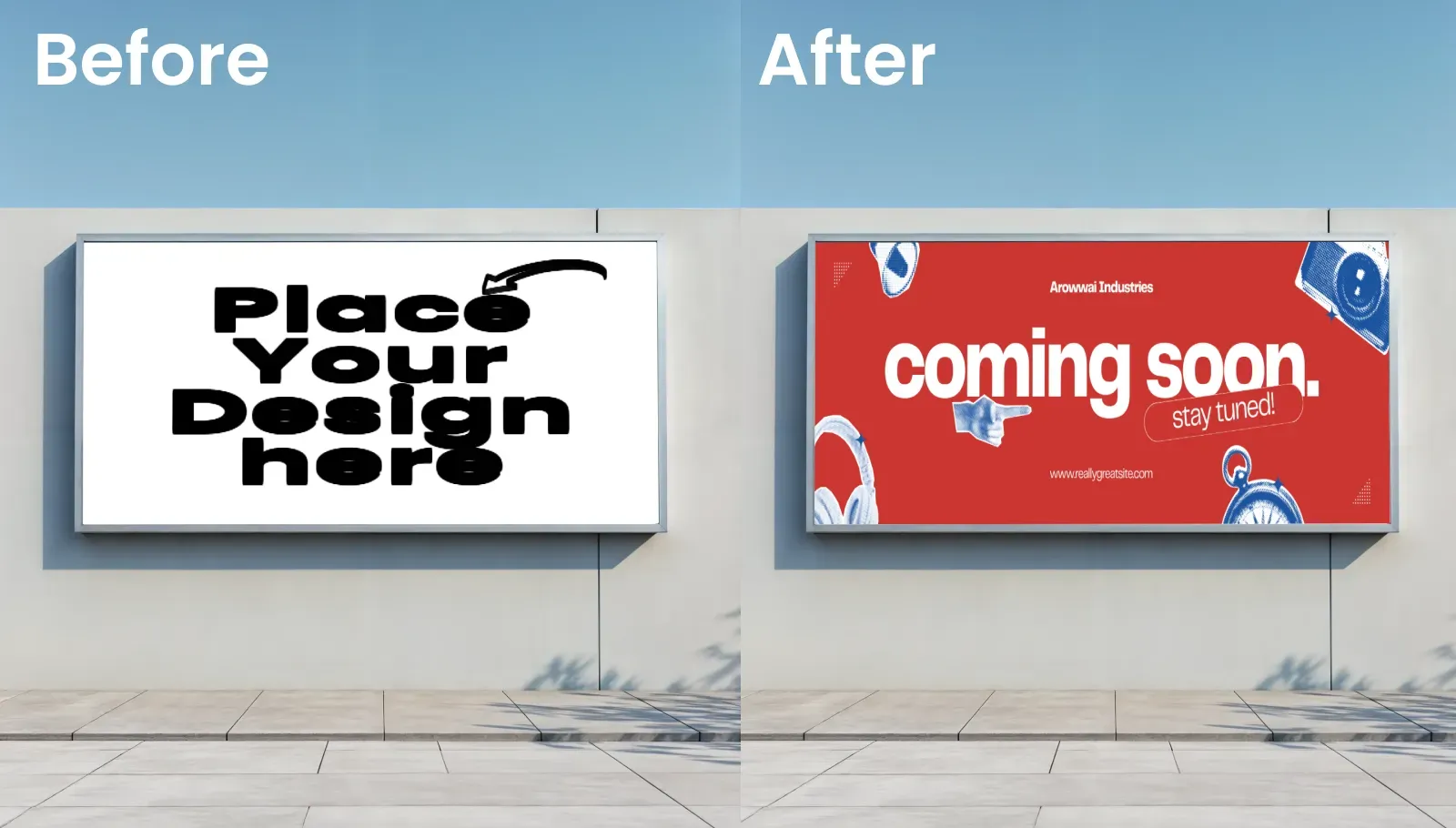 Clean Horizontal Billboard Mockup