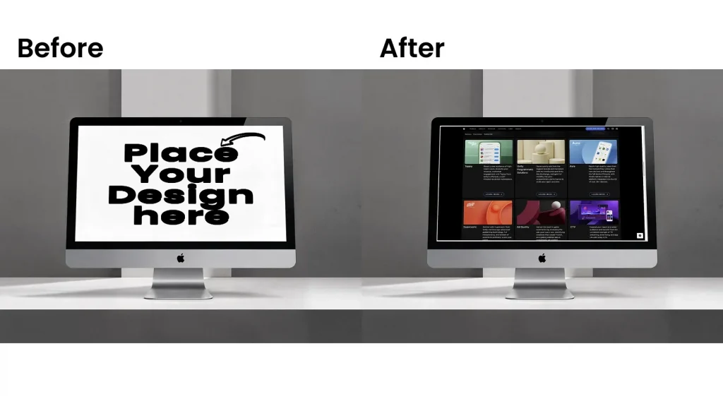 Detailed iMac mockup