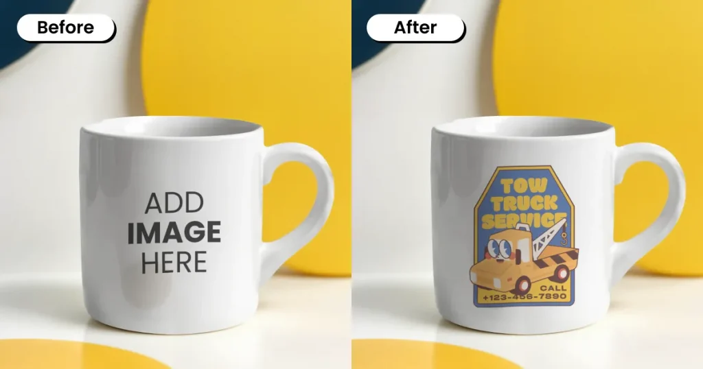 Dynamic background mug mockup ideas