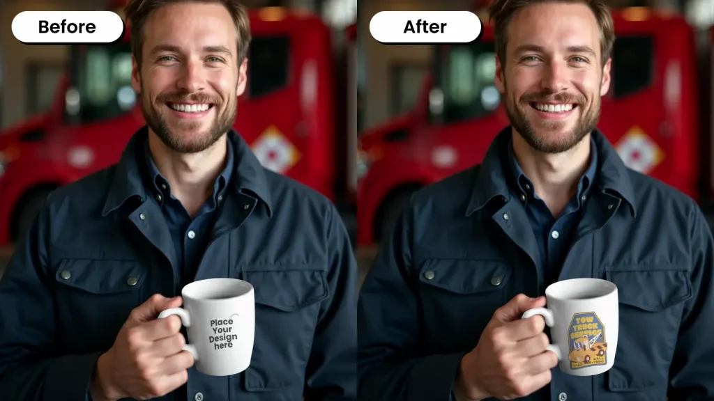 Firefighter mug mockup