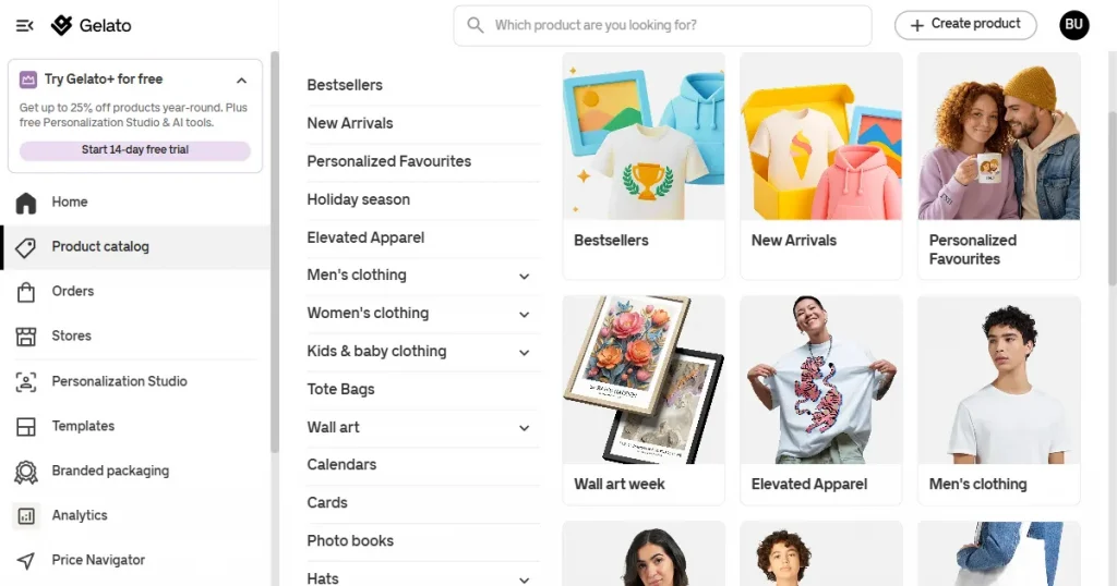 gooten dashboard page
