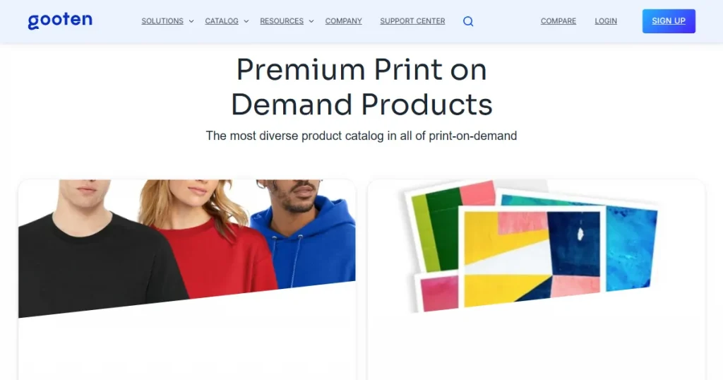 gooten printify alternative landing page