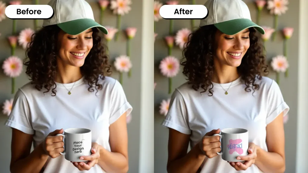 Person holding a mug