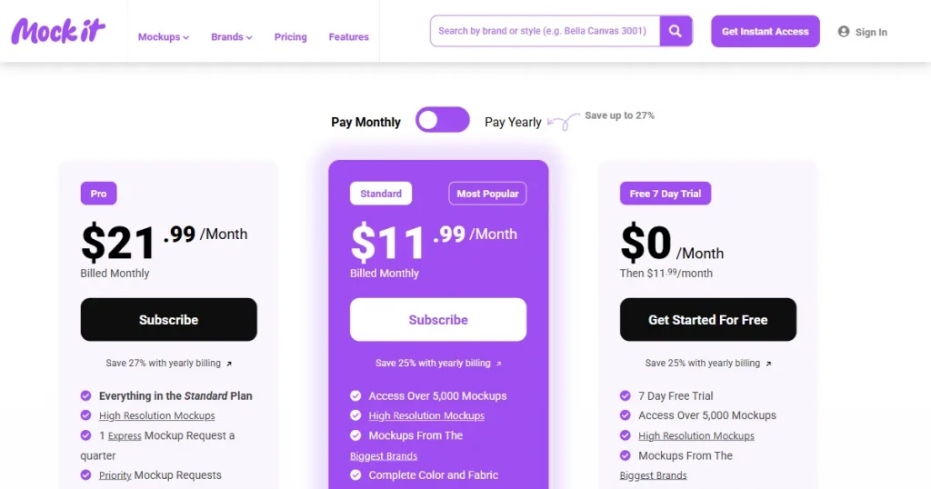 mockit t-shirt mockup software pricing