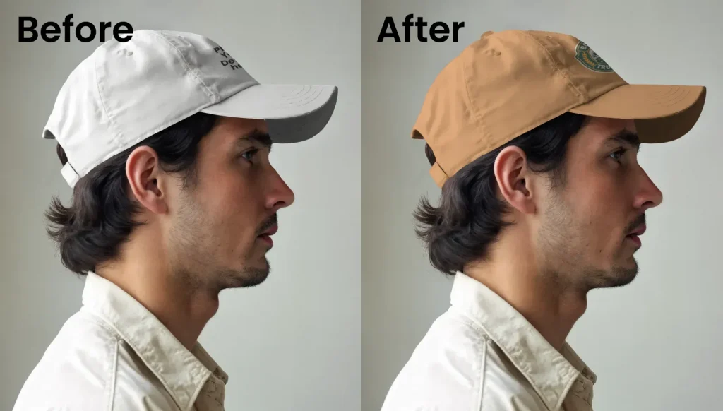 Cap mockup of a young man