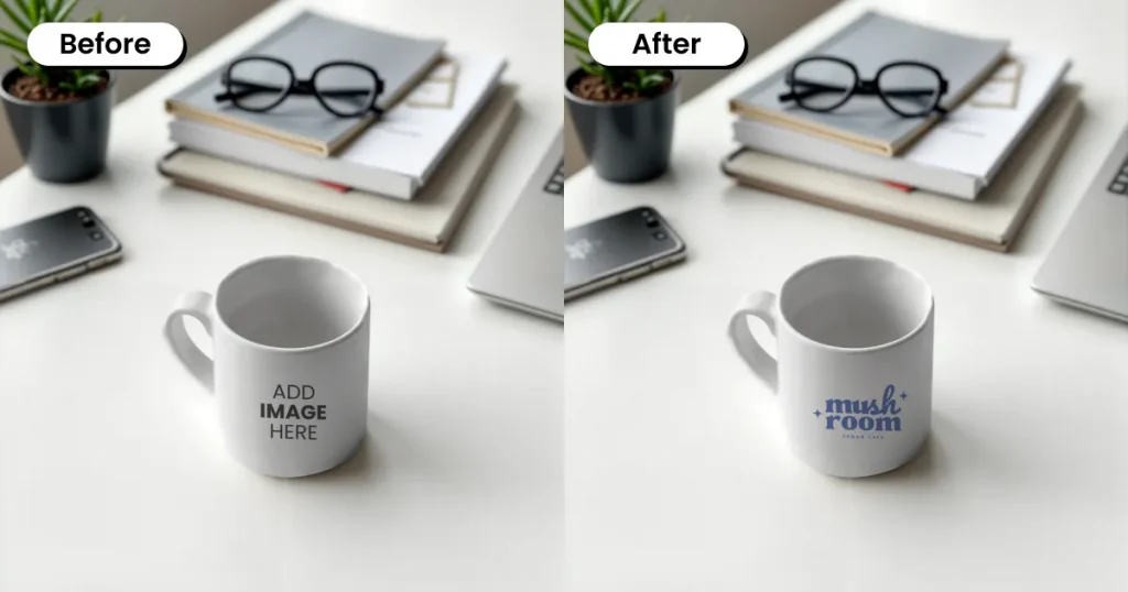 Modern workspace mug mockup ideas