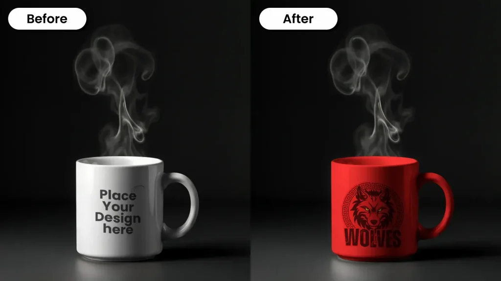 Dark background mug mockups