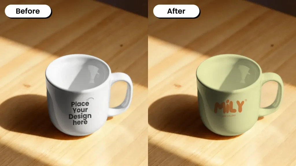 Under sunlight mug mockups