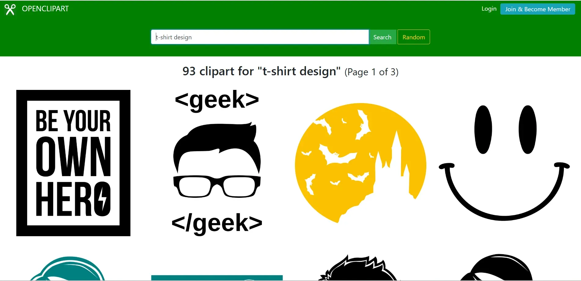 Openclipart t-shirt designs